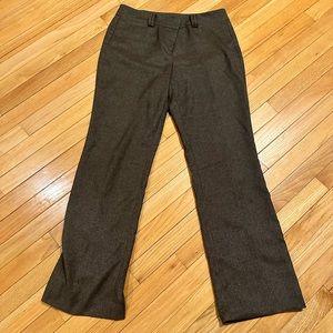 Ann Taylor Women's 6 wide leg dress pants color is darker brown.